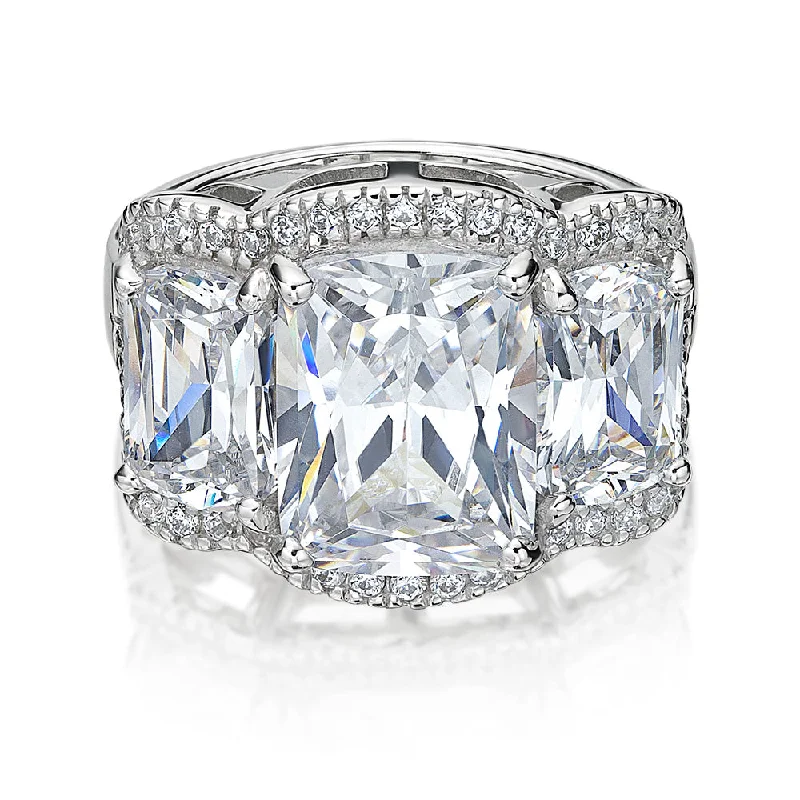 Luxury engagement women rings-Amara Ring in 10ct White Gold