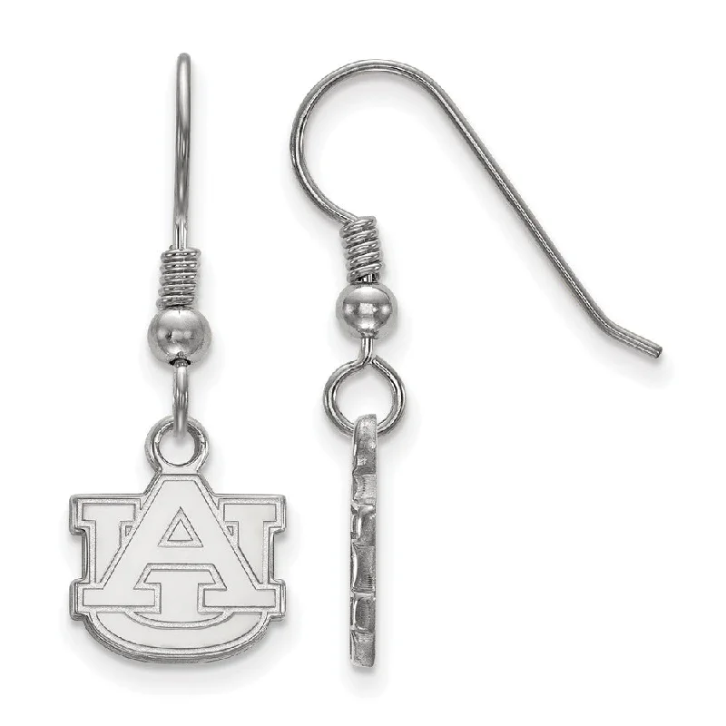 Luxury sapphire women earrings-Sterling Silver Auburn University XS (Tiny) Dangle Wire Earrings