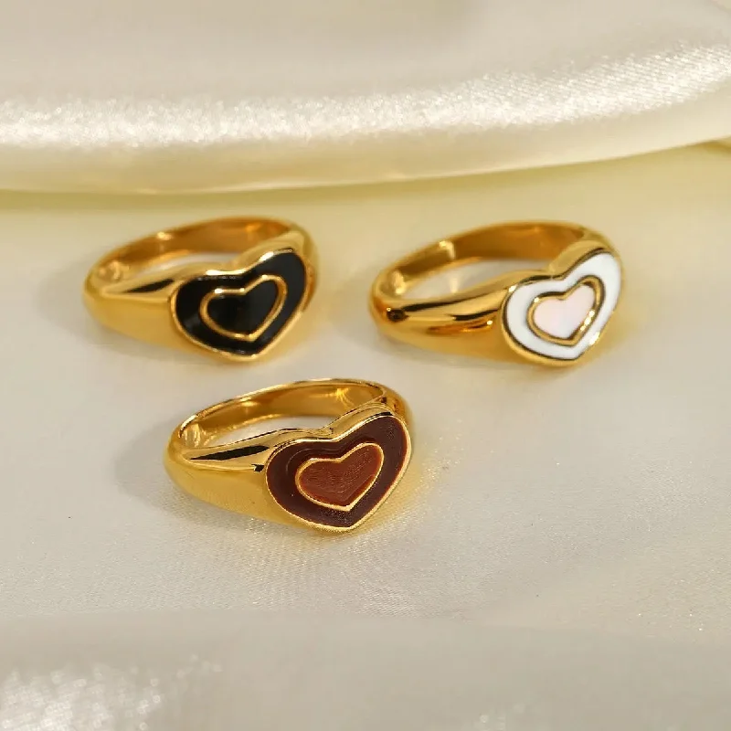 Vintage gold women rings-Love Ring