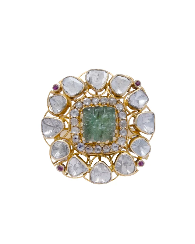 Opal women rings-Nandita Polki Ring