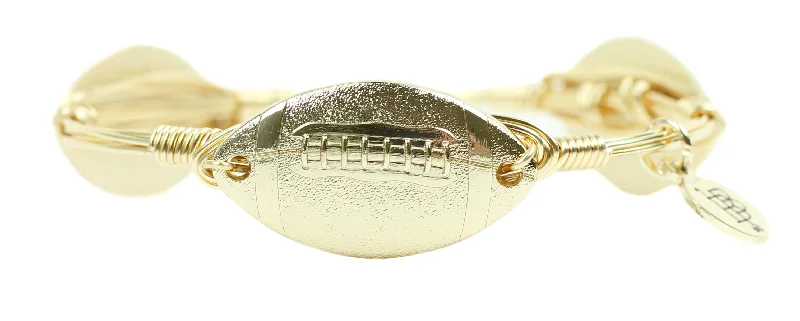 Fashionable cuff women bracelets-Gold Football Bangle Bracelet