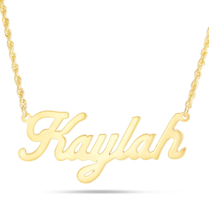 Gold women necklaces-YOUR NAME - Gold Custom Name Necklace in Script