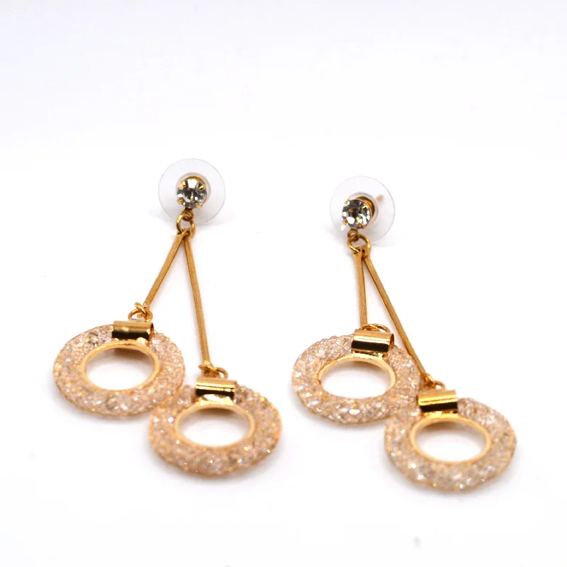 Gold hoop women earrings-Jisso Earrings